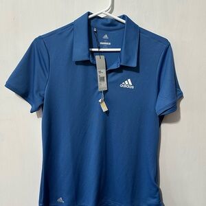 Adidas Blue Polo golf Shirt - size medium - new with tags